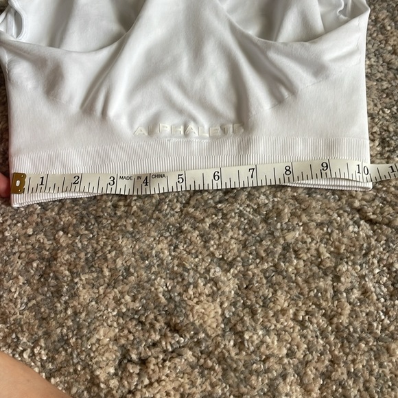 Alphalete amplify Cassio zip bra XS in white. - Picture 3 of 4